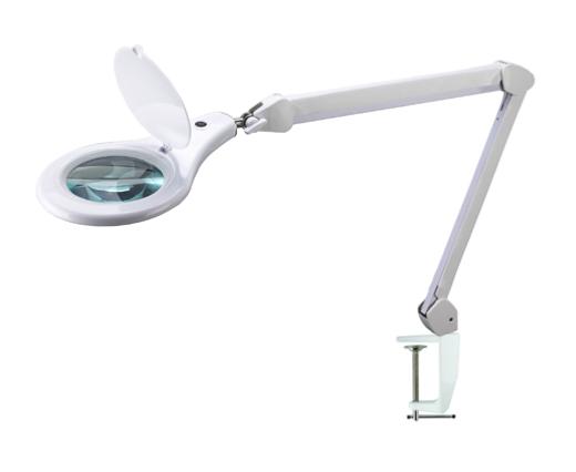 LAMPE AVEC LOUPE DOUBLE FOYER SUR SOCLE