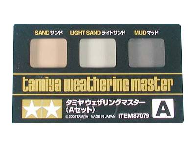 Palettes de pigments: Neige/Suie/Rouille - boitier - Tamiya