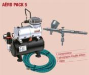 Compresseur + Aérographe Double action + câble