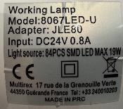Lampe loupe à LED - lentille de 175x128mm. - 18 watts - Multirex