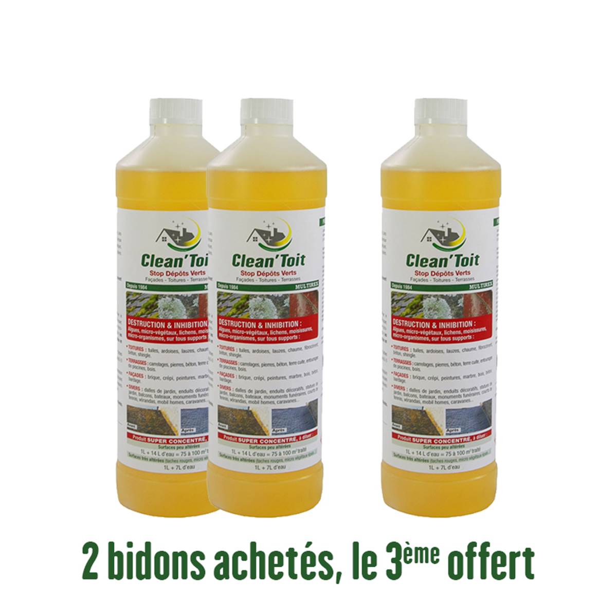 Anti-mousse pour pelouse et beton - Moscide 1 kg - Edialux