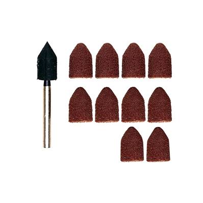 Abrasifs coniques en corindon Ø 9 mm + support - Proxxon