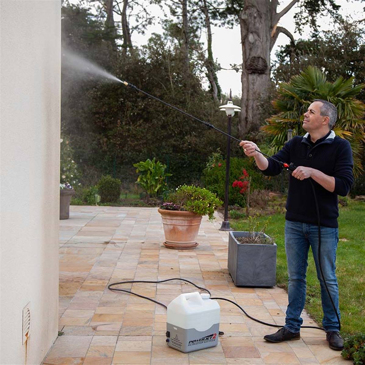 Pulverisateur de Jardin Electrique, Pulverisateur Electrique Toiture,  Pulverisateur Lance Telescopique, Pulverisateur a Pression avec 3 Buses